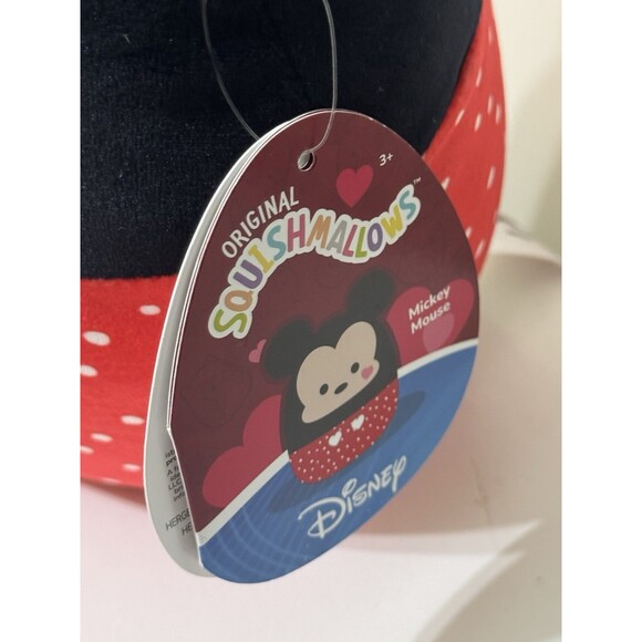 SQUISHMALLOWS Valentine's Day MICKEY MOUSE Disney 8" Plush w/Hearts - New - Picture 2 of 4
